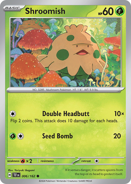 006/162 6/162 Shroomish  Pokemon Card  Temporal Forces Common *MINT*