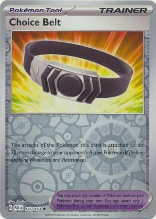 Pokemon Card Paldea Evolved 176/193 Choice Belt Tool Reverse Holo Uncommon *MINT*