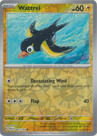 Pokemon Card Paldea Evolved 081/193 81/193 Wattrel Reverse Holo Common *MINT*