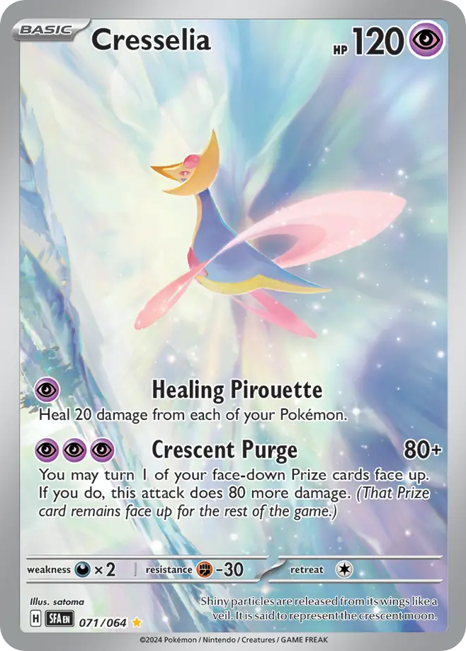 071/064 71/64 Cresselia Pokemon Card Shrouded Fable Illustration Rare *MINT*