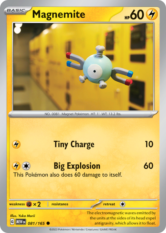 081/165 81/165 Magnemite  Pokemon Card  151 Common *MINT*