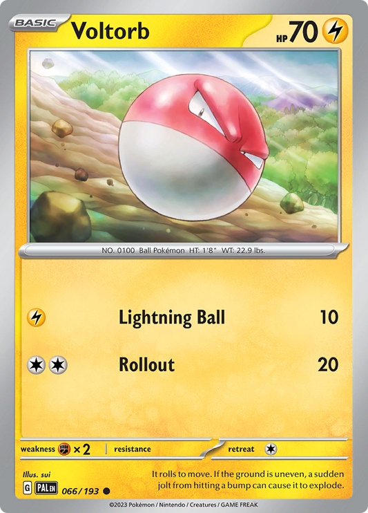 Pokemon Card Paldea Evolved 066/193 66/193 Voltorb Common *MINT*