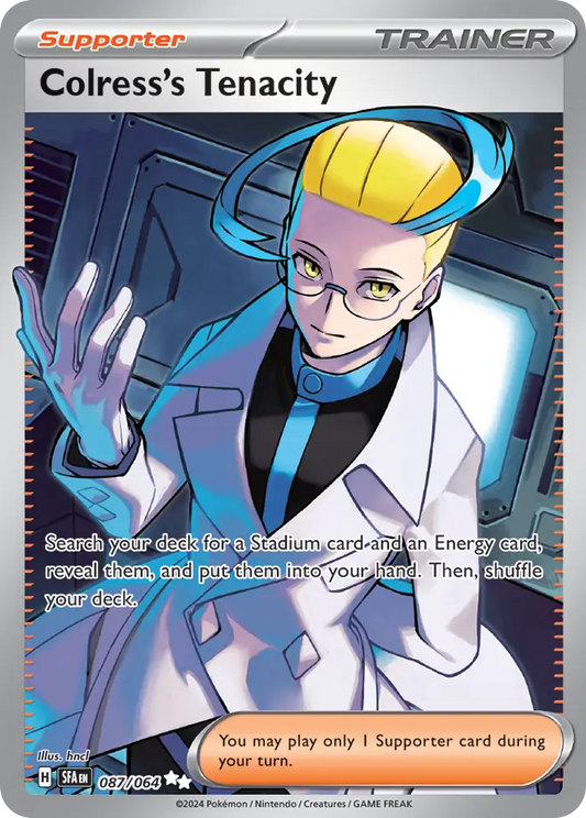 087/064 87/64 Colress's Tenacity Pokemon Card Shrouded Fable Ultra Rare Supporter *MINT*