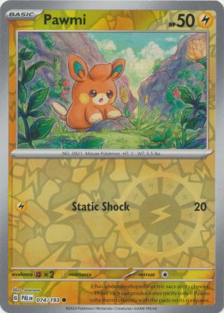 Pokemon Card Paldea Evolved 074/193 74/193 Pawmi Reverse Holo Common *MINT*