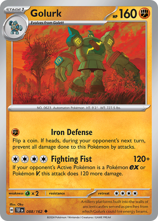 088/162 88/162 Golurk  Pokemon Card  Temporal Forces Uncommon *MINT*