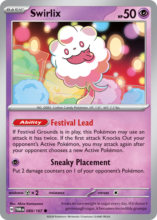 089/167 89/167 Swirlix  Pokemon Card  Twilight Masquerade Common *MINT*