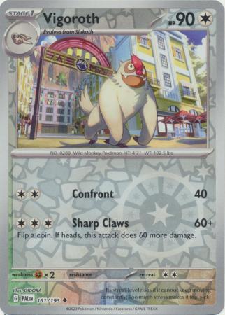 Pokemon Card Paldea Evolved 161/193 Vigoroth Reverse Holo Uncommon *MINT*