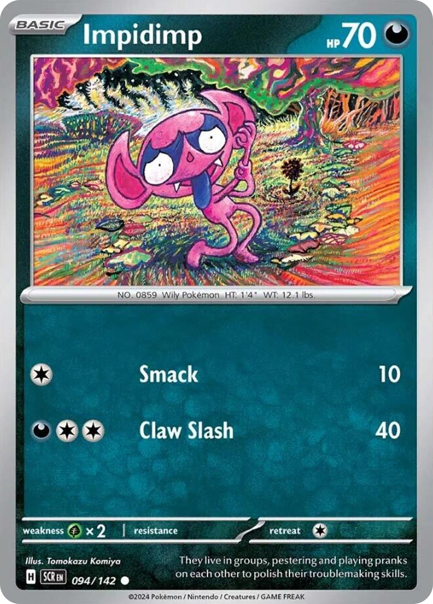 094/142 94/142 Impidimp  Pokemon Card  Stellar Crown Common *MINT*