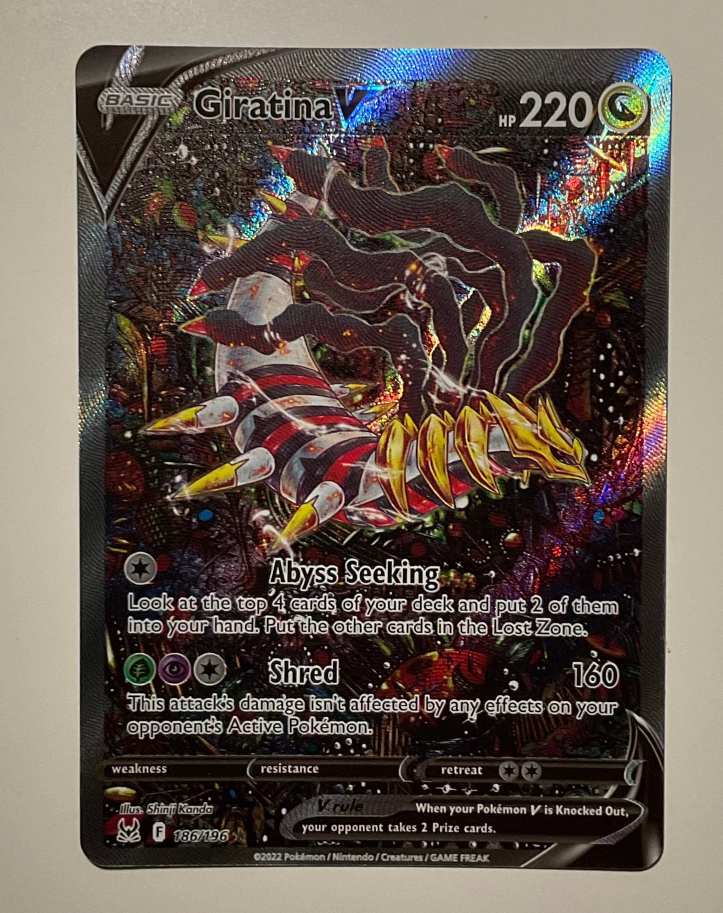 Pokemon Card Lost Origin 186/196 Giratina V Alternate Art *MINT*