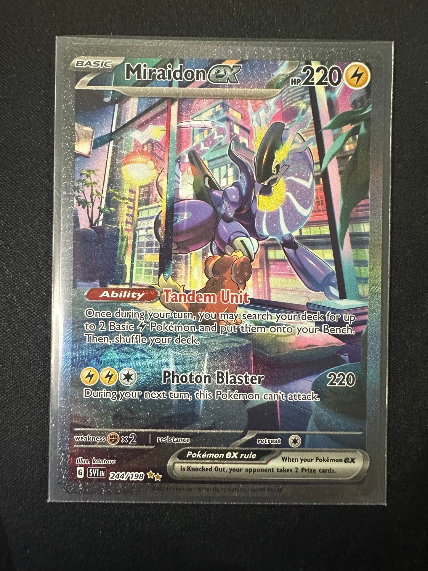 (S) Pokemon Card Scarlet and Violet 244/198 Miraidon ex Special Illustration Rare *MINT*