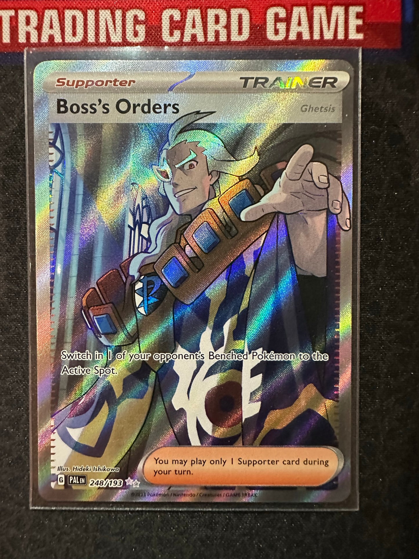 Pokemon Card Paldea Evolved 248/193 Boss's Orders[Ghetsis] Supporter Full Art Ultra Rare *MINT*