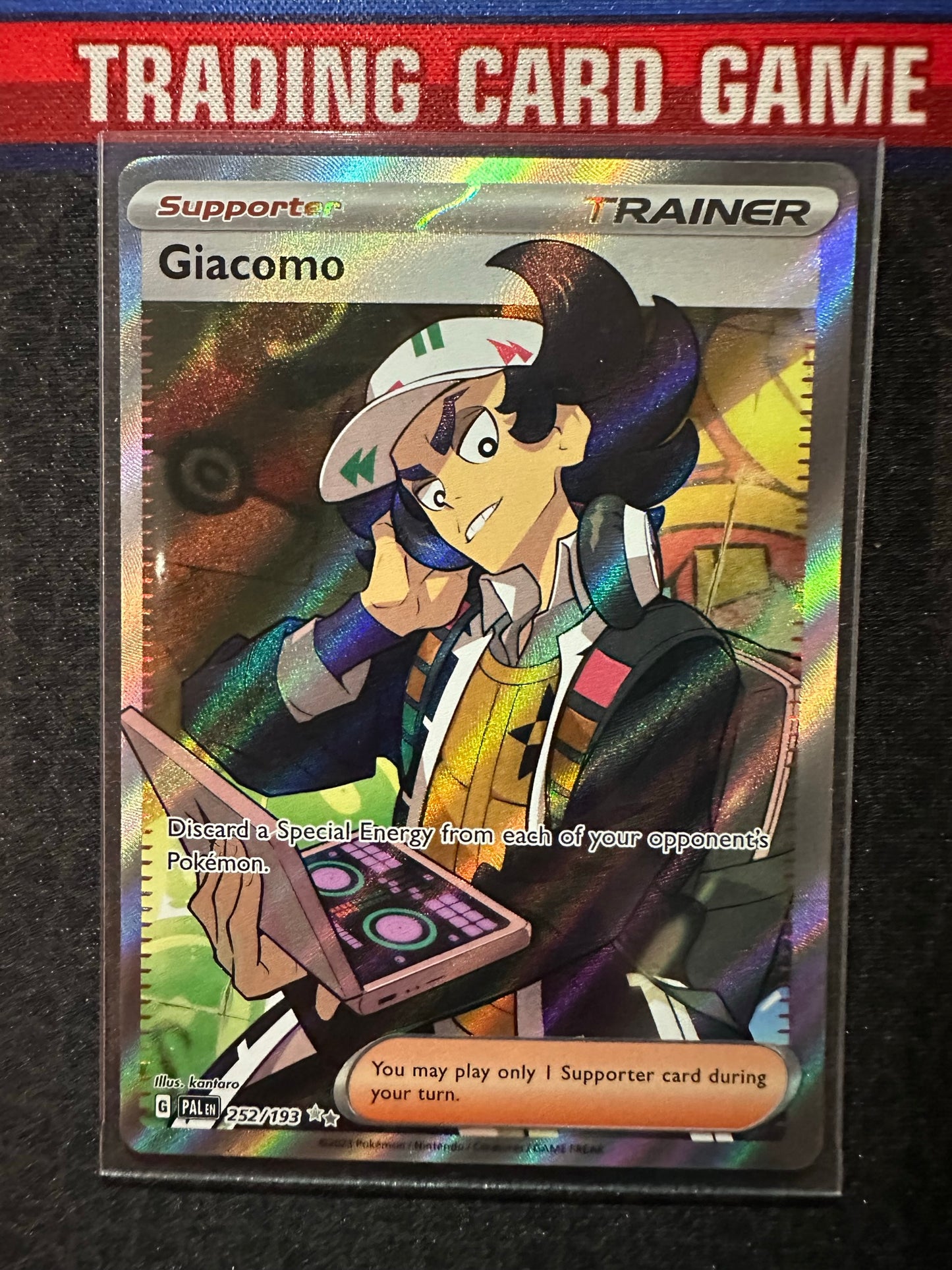 Pokemon Card Paldea Evolved 252/193 Giacomo Supporter Full Art Ultra Rare *MINT*