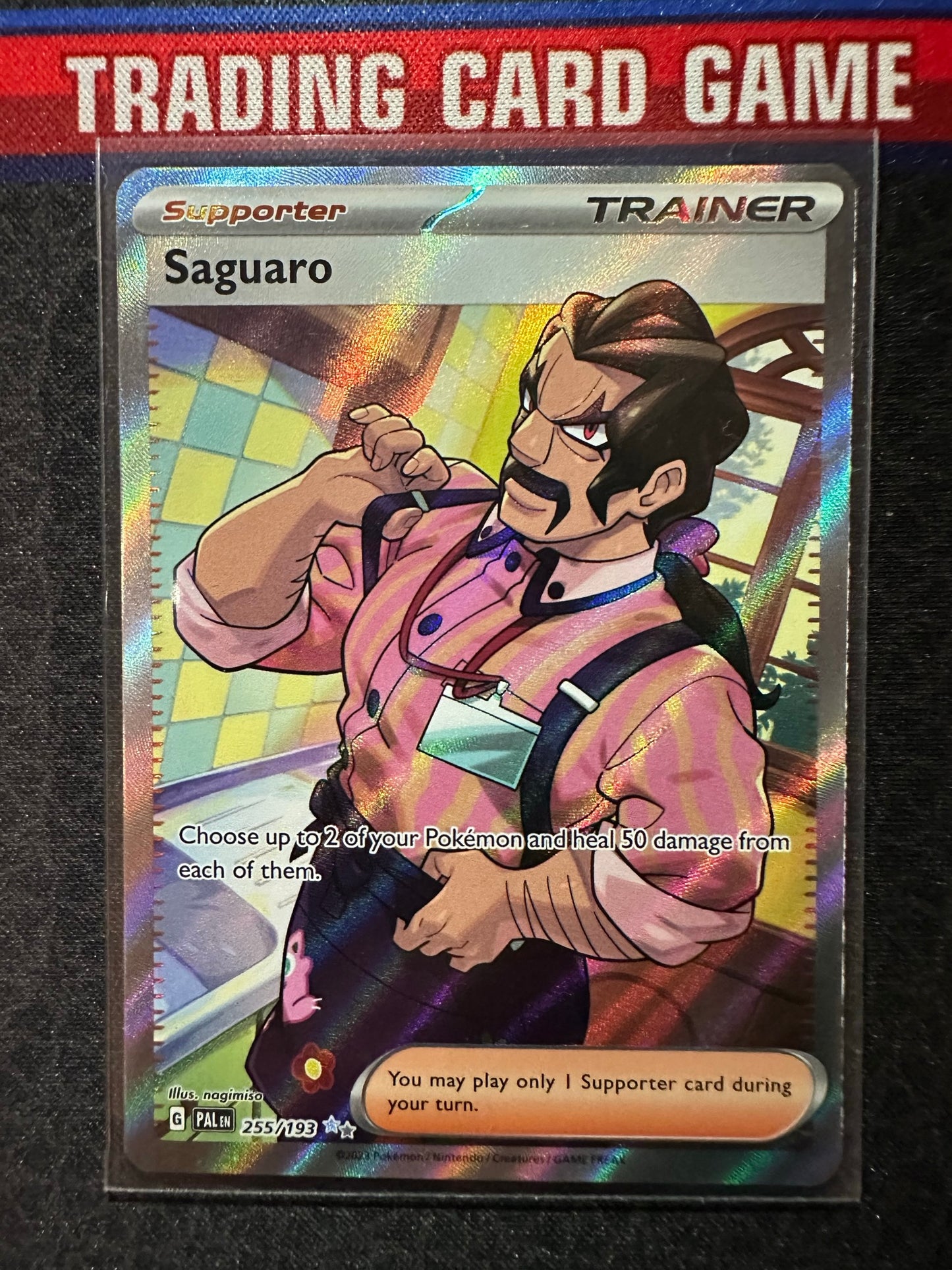 Pokemon Card Paldea Evolved 255/193 Saguaro Supporter Full Art Ultra Rare *MINT*