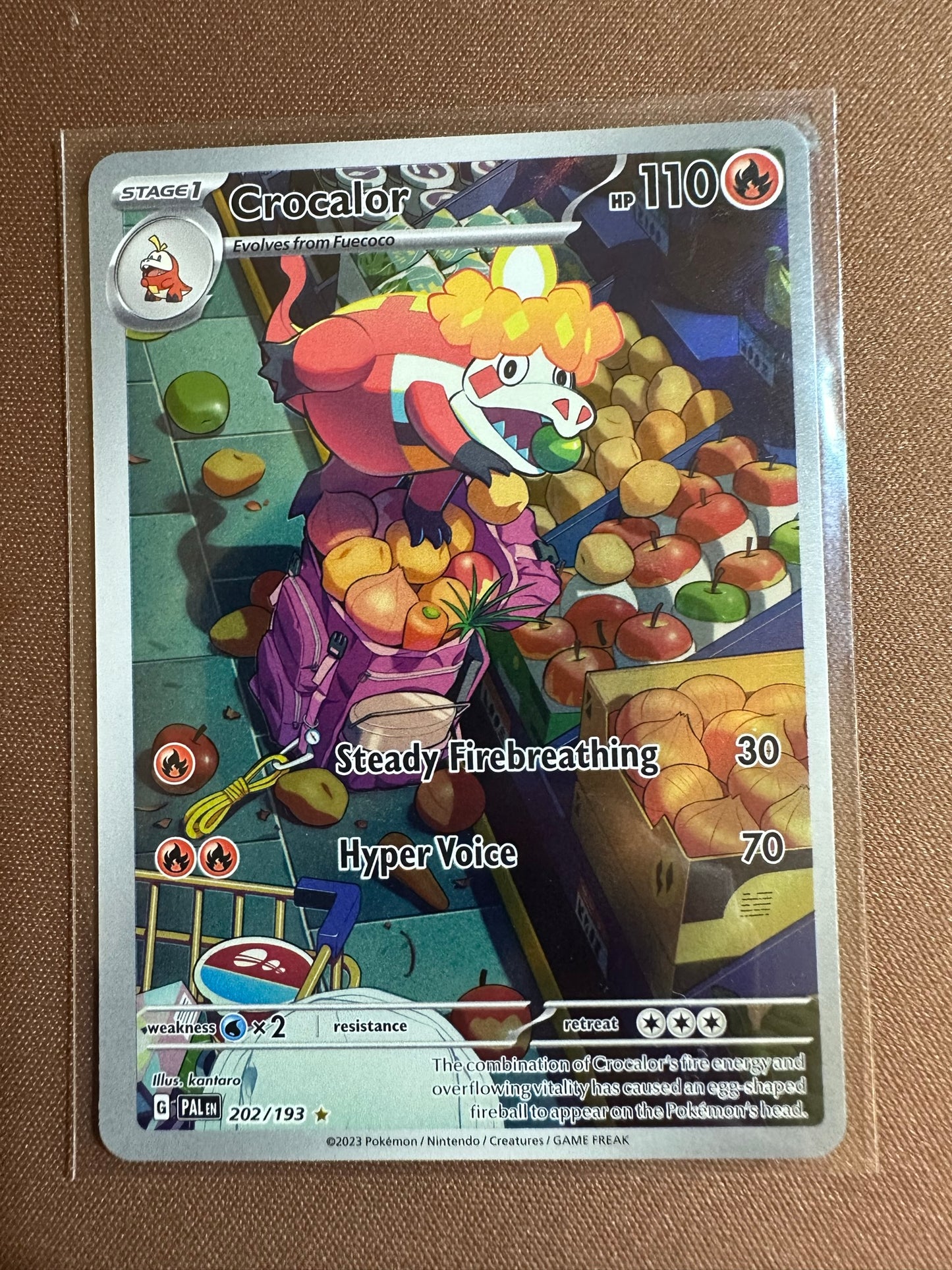 (S) Pokemon Card Paldea Evolved 202/193 Crocalor Illustration Rare *MINT*