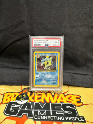 Pokemon Card 6/102 Gyarados Unlimited Holo PSA EX-MT 6