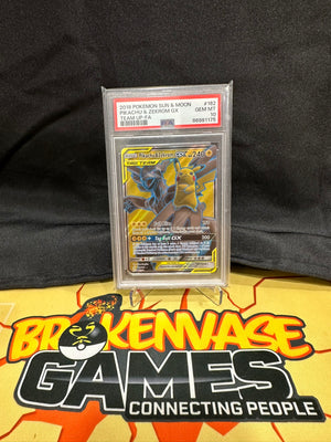 Pokemon Card 162/181 Pikachu & Xekrom GX Team Up Full Art PSA GEM MINT 10