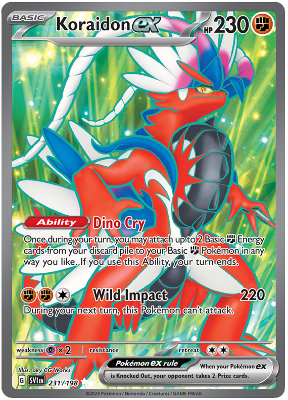 Pokemon Card Scarlet & Violet 231/198 Koraidon ex Ultra Rare *MINT*