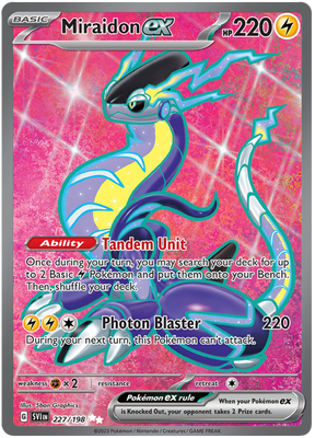 Pokemon Card Scarlet & Violet 227/198 Miraidon ex Ultra Rare *MINT*