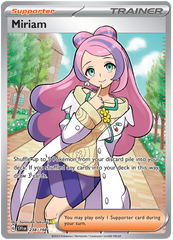 Pokemon Card Scarlet and Violet 238/198 Miriam Supporter Full Art Secret Rare *MINT*