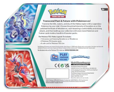 Pokemon TCG: Paldea Legends Tin - Miraidon ex