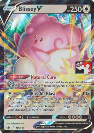 (S) Pokemon Card 119/198 Blissey V Prize Pack Series One 1 Play Pokemon Stamped