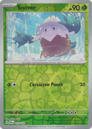 Pokemon Card Paldea Evolved 010/193 10/193 Snover Reverse Holo Common *MINT*