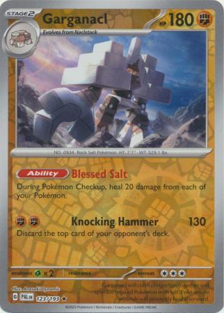 Pokemon Card Paldea Evolved 123/193 Garganacl Reverse Holo Rare *MINT*