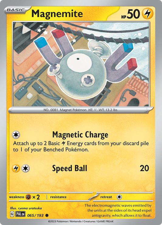 Pokemon Card Paldea Evolved 065/193 65/193 Magnemite Common *MINT*