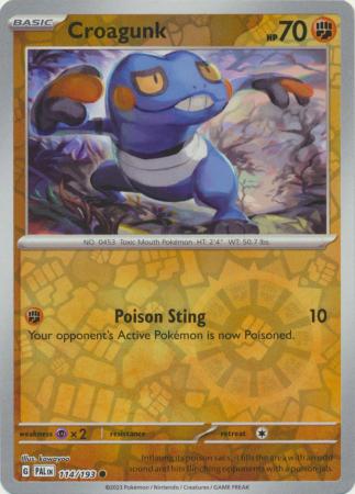 Pokemon Card Paldea Evolved 114/193 Croagunk Reverse Holo Common *MINT*