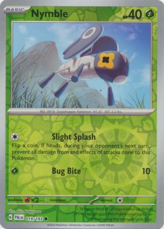 Pokemon Card Paldea Evolved 019/193 19/193 Nymble Reverse Holo Common *MINT*