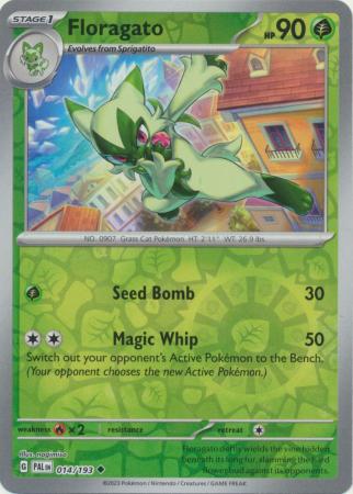 Pokemon Card Paldea Evolved 014/193 14/193 Floragato Reverse Holo Uncommon *MINT*