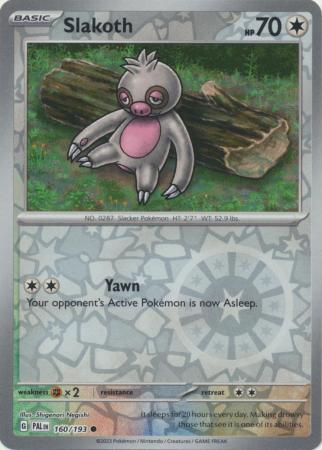 Pokemon Card Paldea Evolved 160/193 Slakoth Reverse Holo Common *MINT*