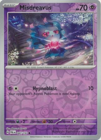 Pokemon Card Paldea Evolved 087/193 87/193 Misdreavus Reverse Holo Common *MINT*