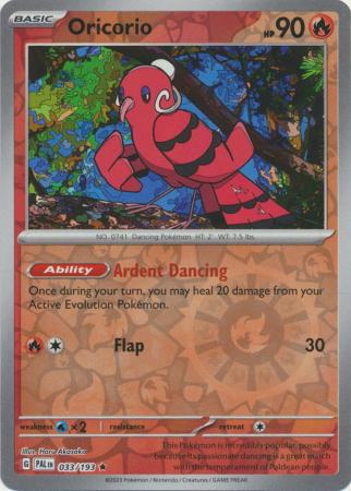 Pokemon Card Paldea Evolved 033/193 33/193 Oricorio Reverse Holo Rare *MINT*