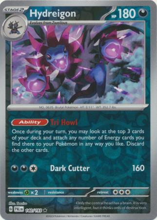 Pokemon Card Paldea Evolved 140/193 Hydreigon Reverse Holo Rare *MINT*