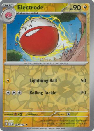 Pokemon Card Paldea Evolved 067/193 67/193 Electrode Reverse Holo Uncommon *MINT*