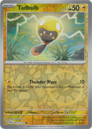 Pokemon Card Paldea Evolved 077/193 77/193 Tadbulb Reverse Holo Common *MINT*