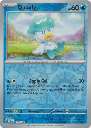 Pokemon Card Paldea Evolved 049/193 49/193 Quaxly Reverse Holo Common *MINT*