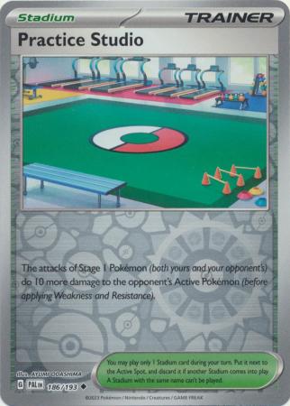 Pokemon Card Paldea Evolved 186/193 Practice Studio Stadium Reverse Holo Uncommon *MINT*