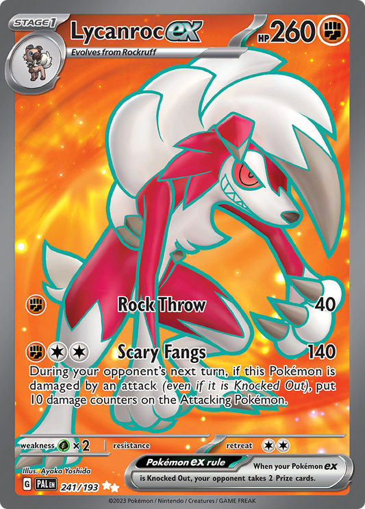 Pokemon Card Paldea Evolved 241/193 Lycanroc ex Ultra Rare *MINT*