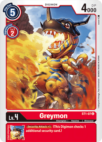 Digimon Card Greymon ST01-07 U