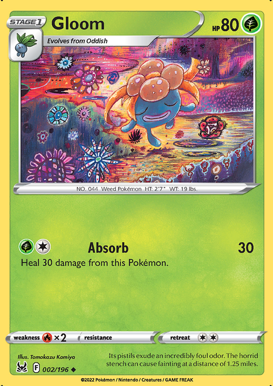 Pokemon Card Lost Origin 002/196 2/196 Gloom Uncommon *MINT*