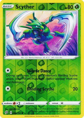 004/192 Scyther Rebel Clash (RCL) Common Reverse Holo