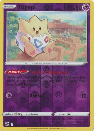 Pokemon Card Astral Radiance 55/189 055/189 Togepi Reverse Holo Common