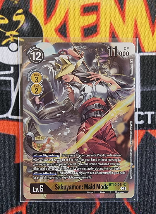 Digimon Card Xros Encounter Sakuyamon: Maid Mode Alt Art BT10-041 SR