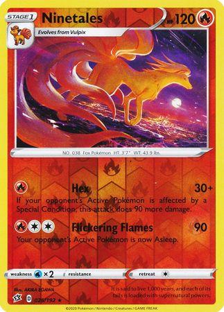 025/192 Ninetales Rebel Clash (RCL) Rare Reverse Holo