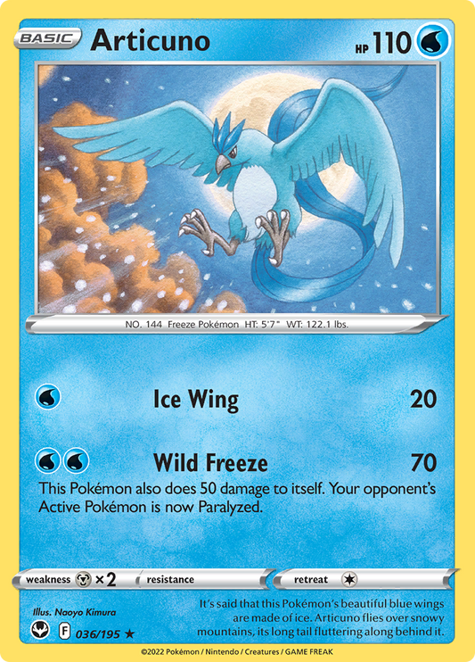 Pokemon Card Silver Tempest 036/195 36/195 Articuno Holo Rare *MINT*