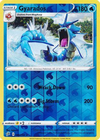 <transcy>040/192 Gyarados Rebel Clash (RCL) Seltener Reverse Holo</transcy>