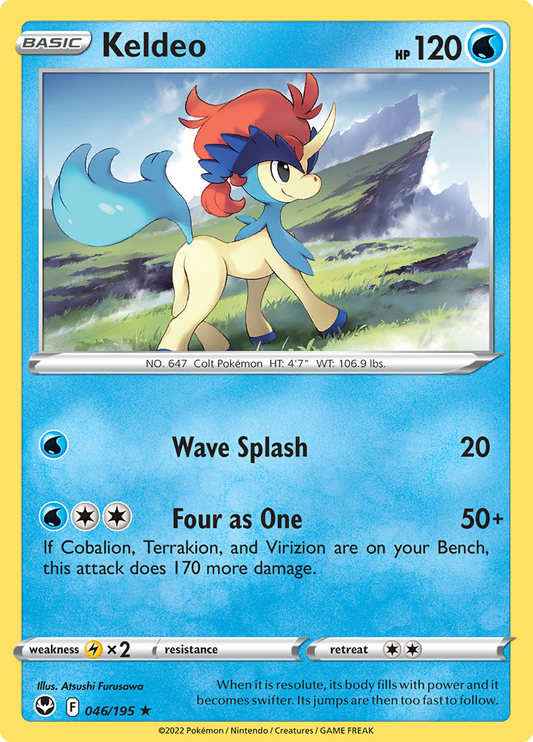 Pokemon Card Silver Tempest 046/195 46/195 Keldeo Rare *MINT*