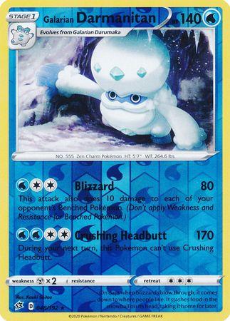 048/192 Galarian Darmanitan Rebel Clash (RCL) Rare Reverse Holo